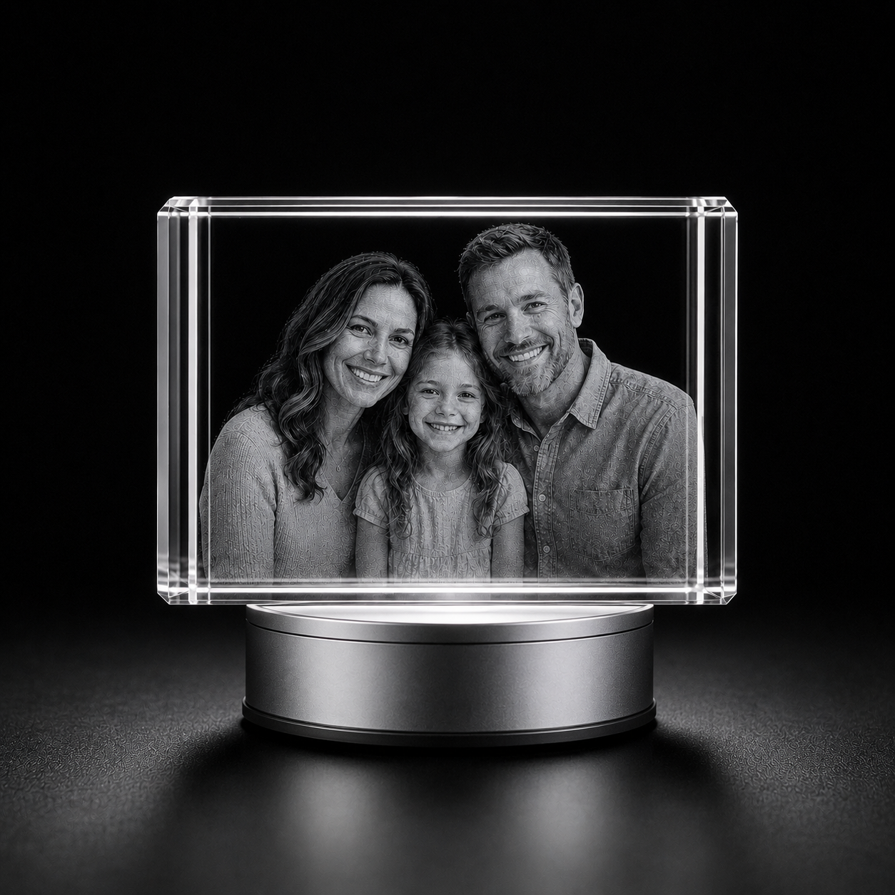 Rectangle wide 3D crystal engraving shape from Heenan Specialist Engraving